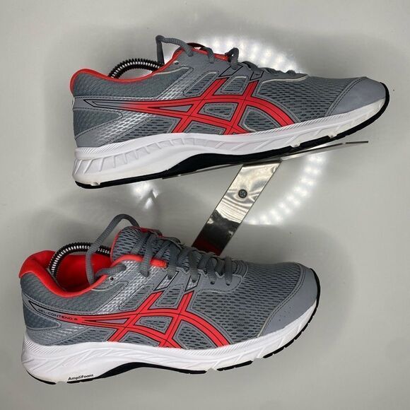 ASICS Gel Contend 6 Womens Size 8 Gray Diva Pink Casual Shoes AmpliFoam 1012A570 - Picture 1 of 6